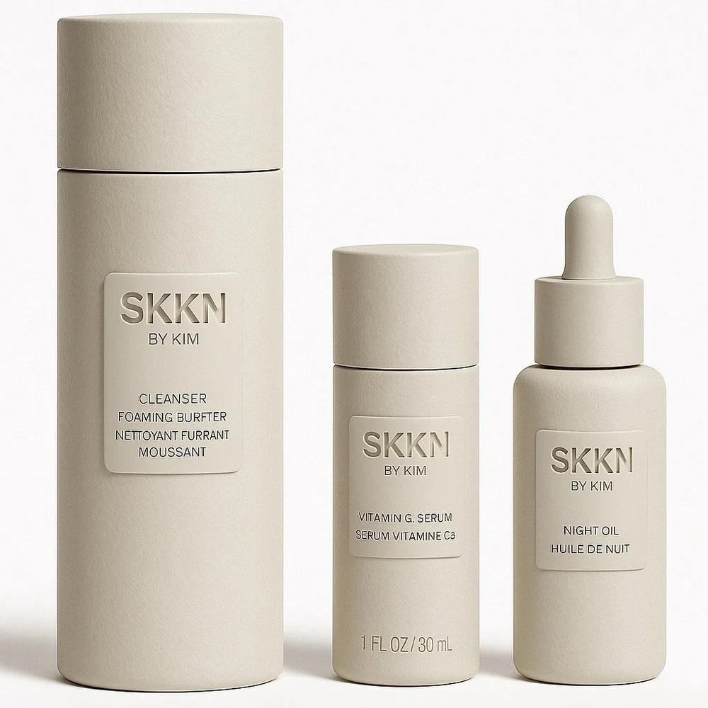 SKKN BY KIM Skincare Set Cleanser Vitamin G‎ Serum Night Oil